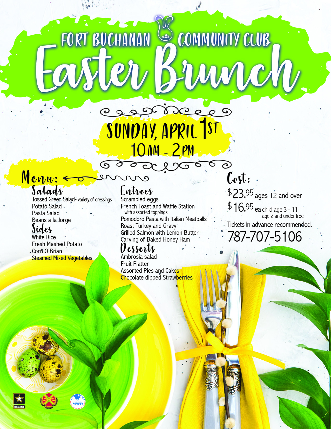 View Event Easter Brunch Ft. Buchanan US Army MWR
